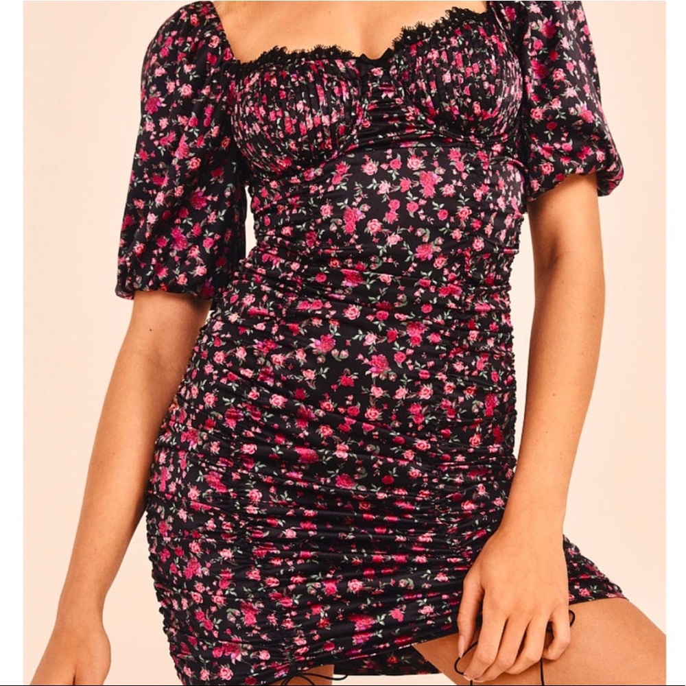 FLL Floral Satin Dress